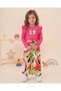 Girl's 2-3-4-5-6 Years Old Seasonal Ruffled Tiril Tiril Woven Pantalon Top and Bottom Set