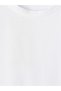 Vizyon New Season White Crew Neck Girls' T-Shirt - 2