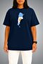 Oversize Argentina Flag and Map Chest Printed Unisex T-Shirt - 2