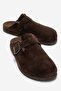 Verdolli Men's Genuine Leather Slippers Brown Suede