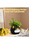 Cat-shaped black resin planter – succulent planter with drainage holes | Fun indoor/outdoor planting pot 16x10cm - 4