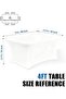 6-foot tablecloth - Stretch-fit rectangular tablecloth, washable, suitable for parties, picnics, and weddings (white). - 2