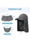 Foldable fishing hat, wide-brimmed sun hat with a detachable sun shield and neck shield, UV protection, suitable for hiking and gardening, grey. - 3