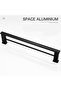 1 Pc Wall-Mounted Towel Holder - 40cm Double Rail Aluminum Towel Rack, No Drilling Required, for Bathroom & Kitchen (Black) - 4