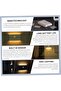 Rechargeable LED Night Light with Motion Sensor - Soft White Staircase Light for Bathrooms, Hallways, and Bedrooms - Magnetic Stand - 4-Pack - 4