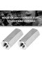 6-piece M10 x 1.5 pitch 30 mm long hexagonal coupling nuts, 17 mm wide stainless steel connector nuts, rod coupling nuts, hexagonal nuts - 2