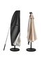 Waterproof banana-shaped cantilever parasol cover, black, for 205cm cantilever parasols (canopy only).