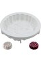 3D Heart-Shaped Silicone Mousse Cake Mold & Baking Pan - 21 x 21 x 4.5 cm - White