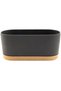 Integrated flower pot. With drainage holes and tray. Suitable for indoor and outdoor use. Modern style. Light gray. 40 x 17.8 cm