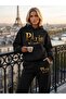 Unisex Paris Printed Oversize Hooded Tracksuit Set Loose Fit (Lover's Combination)