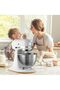 Bamboo mixer pad for KitchenAid 4.5-5 tilt mixer, appliance sliding pad, kitchen countertop storage accessory, mixer moving tray attachment. - 4