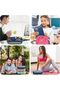 Kids' lunchbox, children's lunch box, adult lunch box, 4-compartment leak-proof, includes sauce and snack pot/serving set (navy blue) - 5