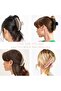 12-Piece Morandi Soft Matte Hair Clips Set, Large Anti-Slip Flower, Curved & Rectangular Claws for Coarse/Fine Hair - 2
