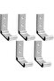 This 5-piece bathroom coat rack set includes a folding hook, a wall-mounted towel hook, a coat hook, and a solid aluminum folding hook.