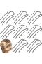 16-piece side comb with metal fork clip pins, suitable for women's hairstyling tools and accessories, approx. 8.9*5CM