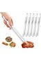Korean BBQ tongs - Stainless steel Japanese BBQ tongs - 6-piece set - Kitchen cooking tongs set, suitable for cooking, baking, salads and hot pot.