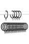 Metal curtain ring hooks for curtain rods, 60 pieces per pack, 38mm (black) - 2