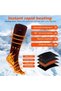 Heated socks, 5000 mAh rechargeable washable thermal socks with 4 temperature levels for men women, skiing camping cycling motorcycling - 2