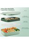 2000ml Large Bento Lunch Box with Compartments & Cutlery - 2
