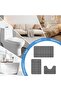 3-Piece Bath Mat Set – Non-Slip and Quick-Drying – Soft Bathroom Mats - 3