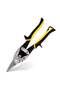 Heavy Duty Aviation Tin Snips, Metal Cutting Shears with Comfort Grip Handle, Black and Yellow