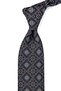 Brown Motif Pattern Classic Tie with Handkerchief Kk13957
