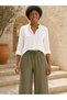Elastic Waist Lace-Up Loose Comfortable Wrinkled Trousers - 2