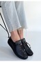 Warte Black Leather Lace-Up Sneakers - 2