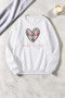 Unisex Good Night Heart Printed Crew Neck Sweatshirt