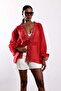 Red Lace Detailed Tie-Up Shirt 5108 - 2