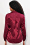 Double-Breasted Satin Burgundy Women's Shirt 20386 - 6