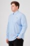Men Regular Fit Embroidered Logo Long Sleeve Casual Shirt, Sky Blue - 3