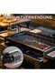 Electric grill brush with rotating stainless steel brush head, heat resistant up to 260°C, powerfully cleans grills, baking pans and frying pans. - 4
