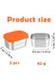 Two-piece stainless steel snack box set, food container set, stainless steel lunch box with silicone lid, Geschikt voor condiments, appetizers, salads - 2