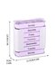 Storage box, 28-compartment drawer-style organizer, food-grade plastic, suitable for home and travel, with lid, purple. - 3