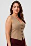 Women Regular Fit Solid Casual Blazer, Dark Beige - 5
