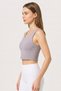 Women Brand Logo Padded Sports Bra, Mauve - 3