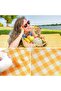 (Yellow) 150 x 200 Picnic Blanket, Foldable Picnic Tablecloth, Waterproof and Sandproof Beach Mat, Machine Washable, Suitable for Gardens, Beaches - 4