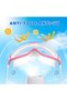 Children's swimming goggles (3-15 years old), with earplugs, large frame, anti-fog/UV protection, unisex, green + light blue. - 2