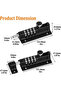 Black door bolt set (2 pieces), with 4-digit combination lock, 120mm - 3