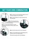 Long combination lock with four - digit combination lock, for outdoor use, ideal for gates, garden cabins, cabinets, sports facilities,... - 4