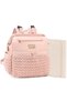 Diaper Backpack with Changing Pad & Laptop Sleeve – Water-Repellent Baby Nappy Bag, Blush Pink