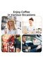 390ML Travel Coffee Mug – Double Wall Vacuum Insulated Stainless Steel Tumbler with Leak-Proof Lid & Portable Carry Strap, Reusable Thermal Cup Keeps Drinks Hot Up to 6 Hours, Dishwasher - 4