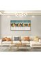 Large Framed Wall Art Colorful Leaves Nature Canvas with Outer Frame (50x100 cm) - 6