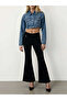 Black Solid Flared Pants
