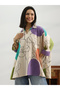 Off White Printed Cotton Straight Kurti - 4