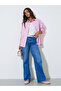 Pink Striped Long Sleeves Oversized Shirt - 2