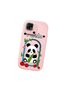 Redmi 10C Compatible Case Camera Protector Pink Silicone Couple Phone Case Panda Pattern - 3