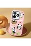 Tecno Spark 20C Compatible Case Camera Protector Pink Silicone Couple Phone Case Panda Pattern - 2