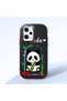 Redmi Note 12 Pro Speed Compatible Case Camera Protector Black Silicone Couple Phone Case Panda Patterned